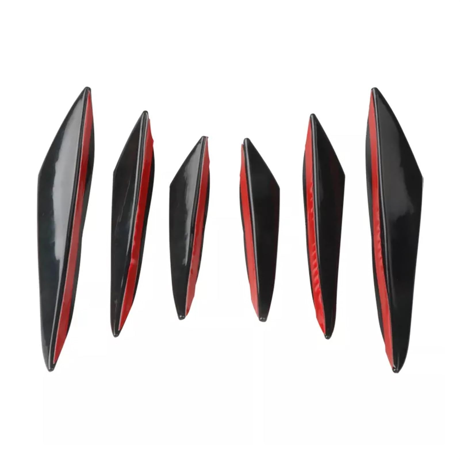 Front Spoiler Lippe 6 Stücke Universal Gummi Auto Vorderen Stoßfänger Lip Protector Hinten Diffusor Carbon Fiber Spoiler Splitter Flügel Schutz Wache Aufkleber Frontstoßstange Lippe(Schwarz) von WINVOX