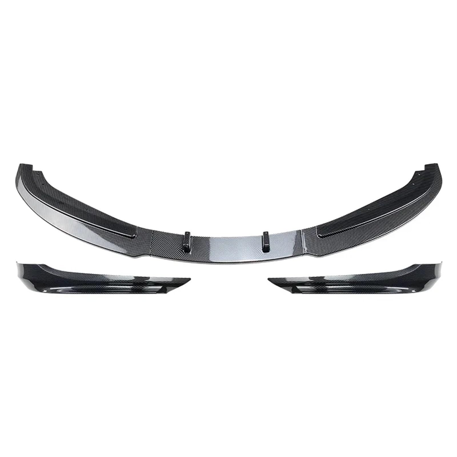 Front Spoiler Lippe Für 3er E90 E91 LCI 320i 330i 2009-2012 Frontschürze Lip Body Kit Spoiler Splitter Stoßstange Canard Lip Splitter Frontstoßstange Lippe(Carbon Look Set) von WINVOX