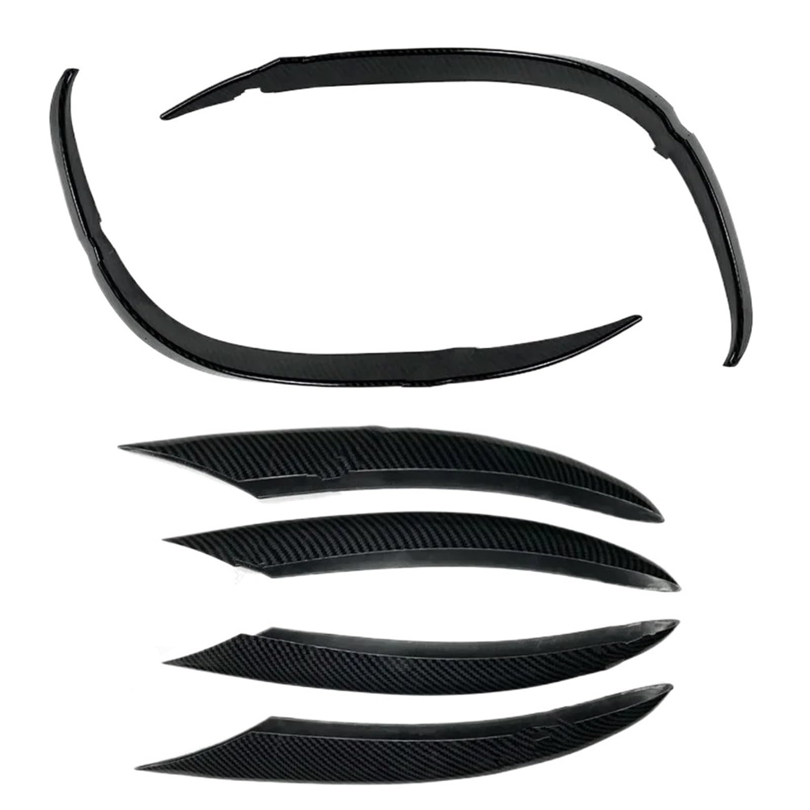 Front Spoiler Lippe Für C-Klasse W205 S205 A205 C205 C200 C220d C300 2018-2021 Frontstoßstange Spoiler Splitter Lufteinlassgitter Zierabdeckung Frontstoßstange Lippe(6pcs Carbon Look) von WINVOX