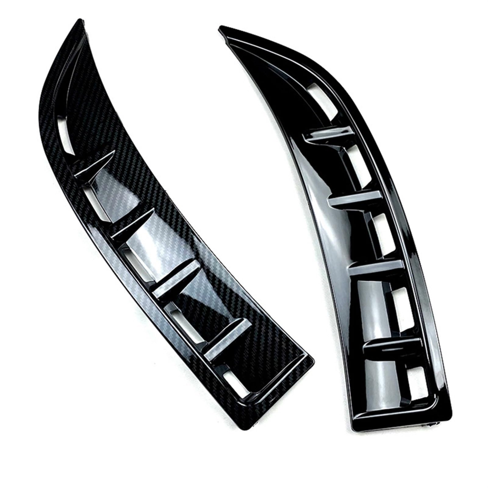 Front Spoiler Lippe Für C118 X118 Für AMG Für CLA35 Für CLA250 Für CLA220 2019-2022 Canbon Look Trim Spoiler Front Stoßstange Wind Messer Klinge Frontstoßstange Lippe(Carbon Look) von WINVOX