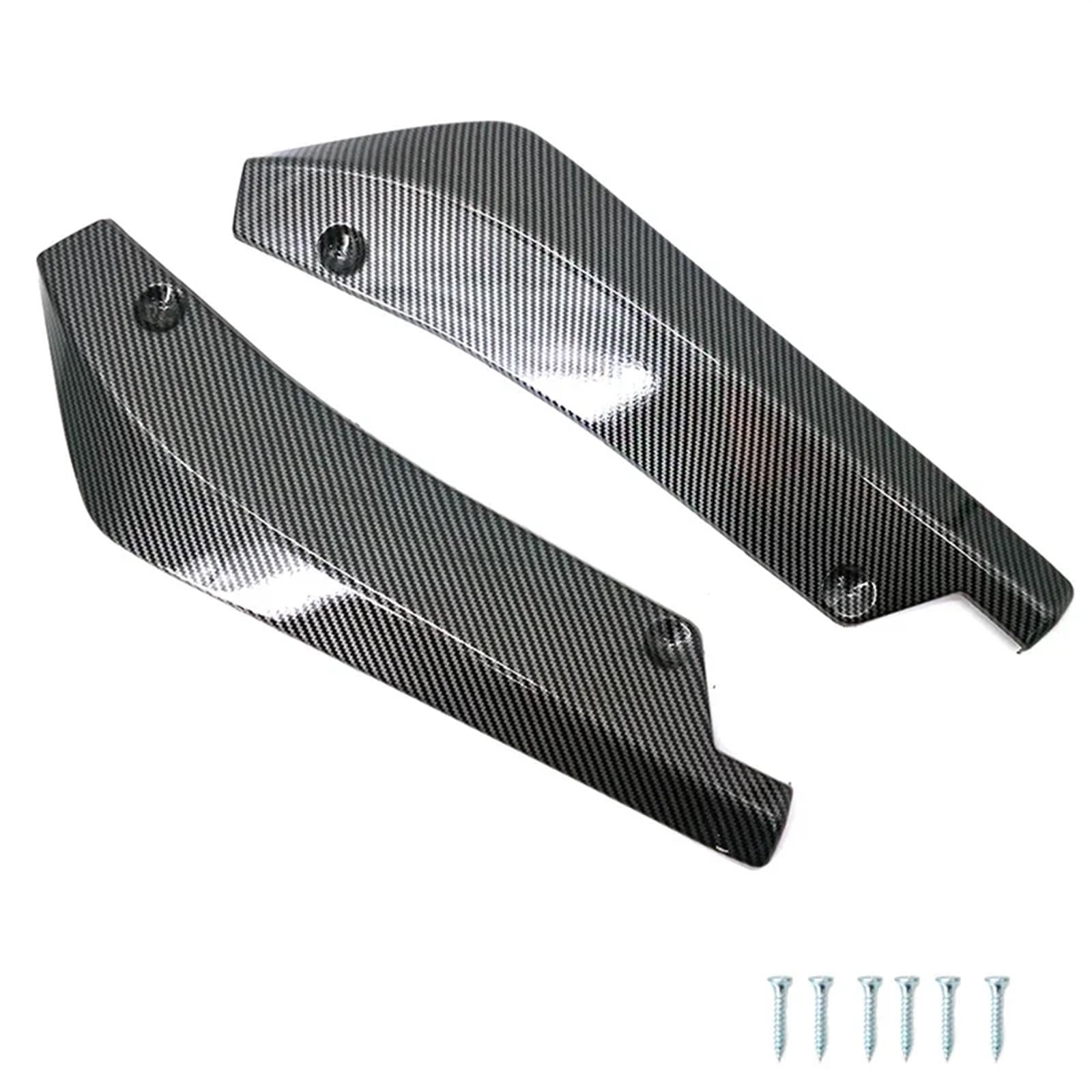 Front Spoiler Lippe Universal Auto Vorne Hinten Stoßstange Streifen Lip Spoiler Diffusor Splitter Kratz Schutz Winglets Seite Rock Erweiterung Frontstoßstange Lippe(Carbon Fiber) von WINVOX