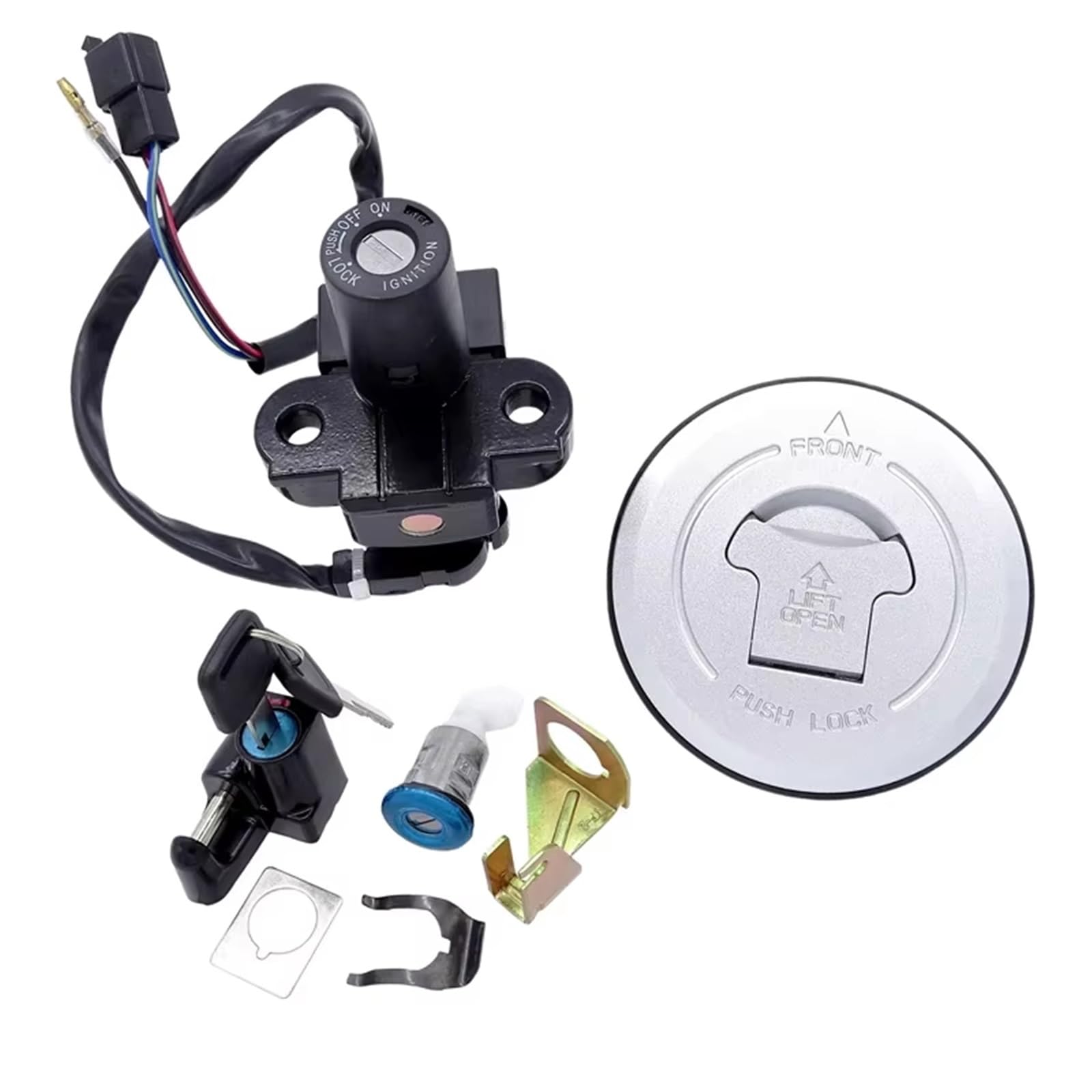 Motorrad Zündschlüsselschalter Für CN250 Für Helix 35010-KS4-711 Motorradschlosssatz Mit Zündschalter, Tankdeckel, Sitzschloss, Motorrad-Kits Zündschloss Motorrad Zündschlüsselschalter Für CN250 Für Helix 35010-KS4-711 Motorradschlosssatz Mit Zündschalter, Tankdeckel, Sitzschloss, Motorrad-Kits Zündschloss von WINVOX