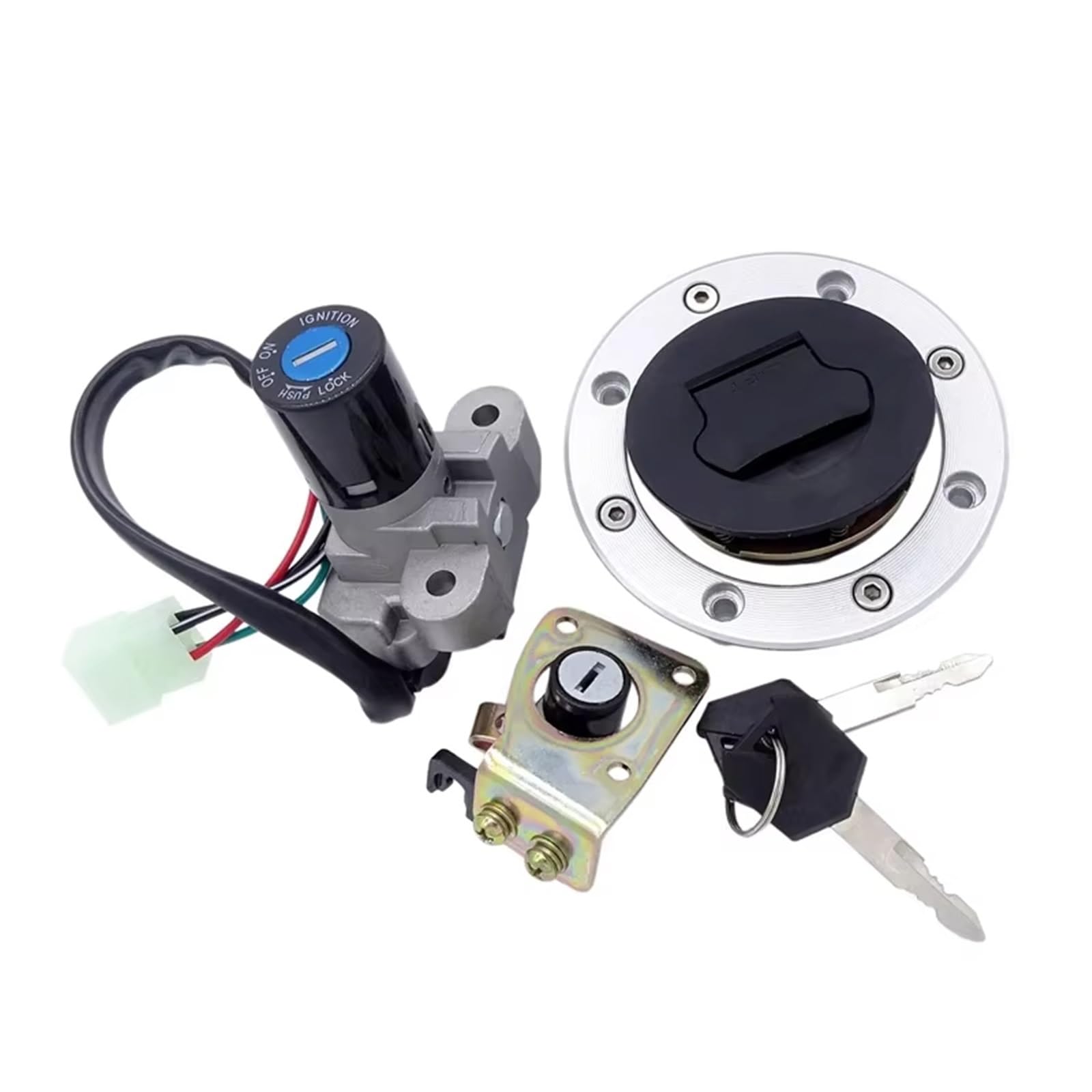 Motorrad Zündschlüsselschalter Für Suzuki Für GSXR1000 SV650 Für TL1000R Für GSF1200 Tankdeckel Tankdeckel Schlüsselschloss Motorrad-Zündschalter Sitzschloss-Kit Zündschloss Motorrad Zündschlüsselschalter Für Suzuki Für GSXR1000 SV650 Für TL1000R Für GSF1200 Tankdeckel Tankdeckel Schlüsselschloss Motorrad-Zündschalter Sitzschloss-Kit Zündschloss von WINVOX