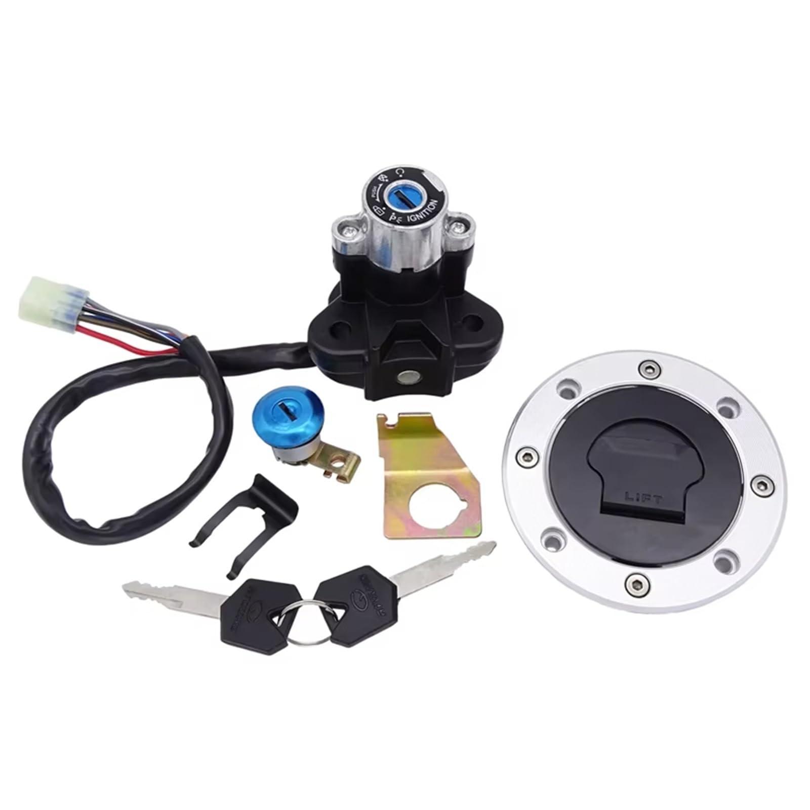 Motorrad Zündschlüsselschalter Für Suzuki Für GSXR1300 SV650 Für GSXR 600 750 1000 SV1000 K4-K7 Motorrad Lockset Zündschloss Kraftstoff Tankdeckel Cover Lock Key Set Zündschloss Motorrad Zündschlüsselschalter Für Suzuki Für GSXR1300 SV650 Für GSXR 600 750 1000 SV1000 K4-K7 Motorrad Lockset Zündschloss Kraftstoff Tankdeckel Cover Lock Key Set Zündschloss von WINVOX