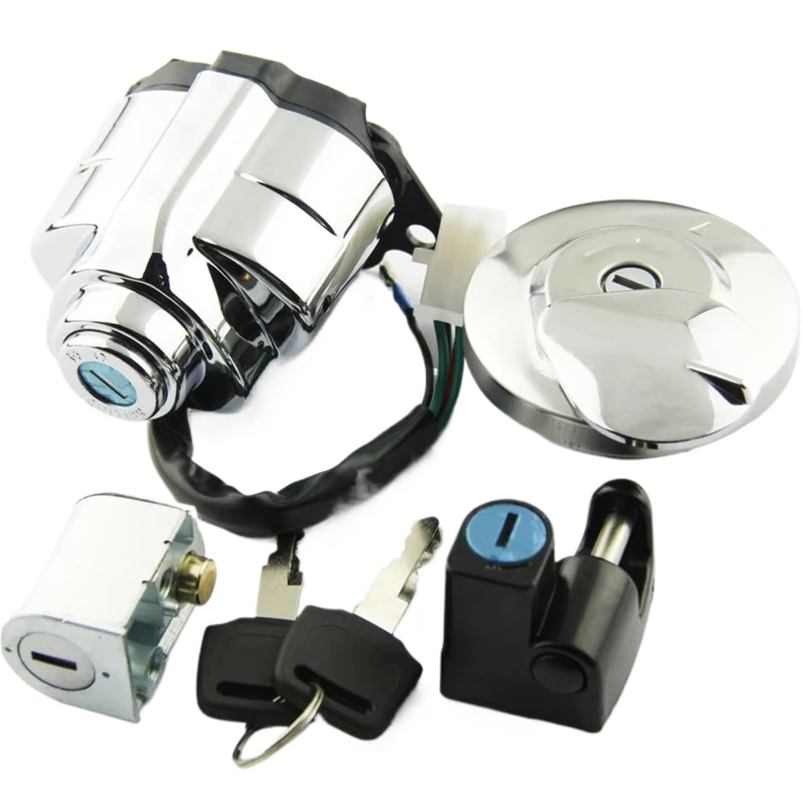 Motorrad Zündschlüsselschalter Für VT250 1995-1997 Für Magna250 92-98 Für Steed400 VT600 Für Shadow400 Motorrad-Zündschlüsselschalter Tankdeckel Sitzschloss-Kit Zündschloss Motorrad Zündschlüsselschalter Für VT250 1995-1997 Für Magna250 92-98 Für Steed400 VT600 Für Shadow400 Motorrad-Zündschlüsselschalter Tankdeckel Sitzschloss-Kit Zündschloss von WINVOX