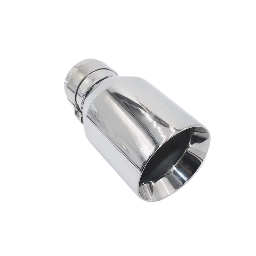 Schalldämpferspitze 1 stück Universal Auto Auspuff Spitze Edelstahl Rohr Chrome Trim Modifizierte Auto Schwanz Kehle Liner Rohr Auto Auspuff Endrohr(54MM IN 76MM Out) von WINVOX