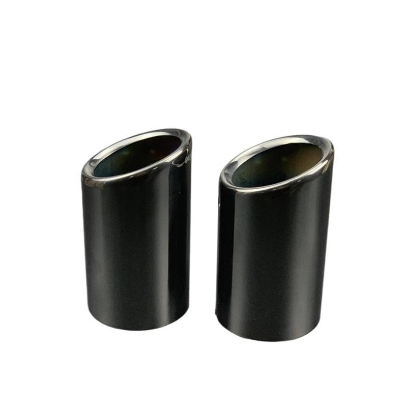 Schalldämpferspitze Für A1 Für A3 Für A4 B8 Für A6 Für Q5 Auto Zubehör 2 Teile/los Auto Auspuff Tip Muffler Rohr Schwanz Hinten Rohr Abdeckung Fall Auto Auspuff Endrohr(Black 2piece) von WINVOX