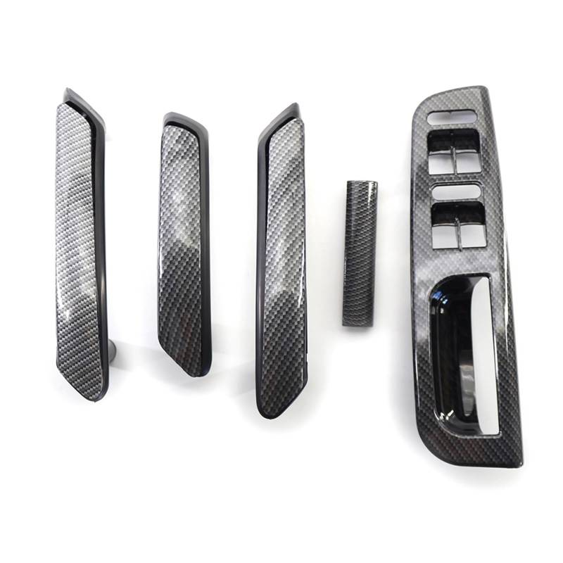 Türgriff Innentür Auto Für VW Für Passat B5 1998-2005 4-Tür LHD Carbon Fiber Texture Auto Tür Fenster Schalter Lünette + Innen Tür Pull Griffe Set Innen Autotürgriff von WINVOX