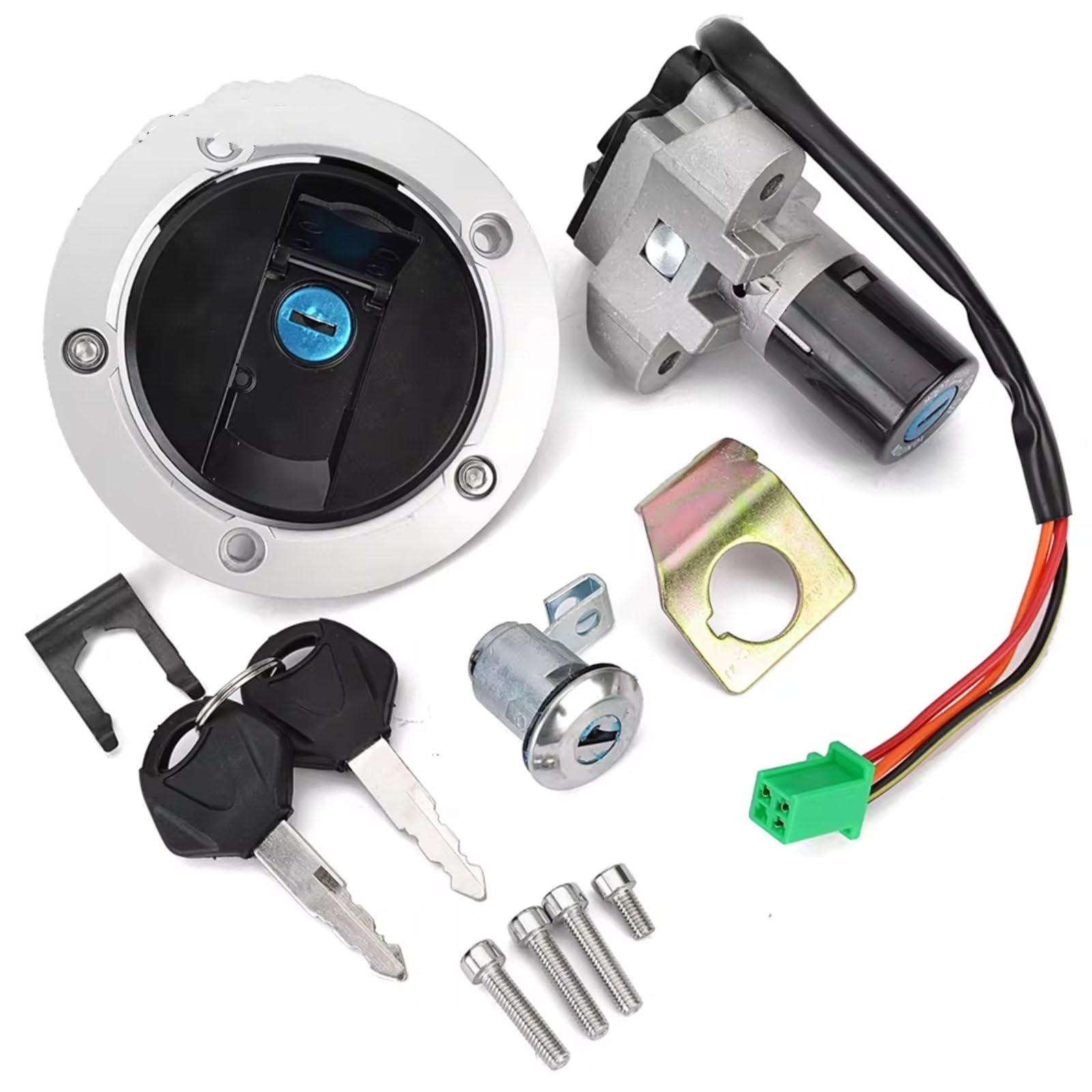 WINVOX Zündschlüssel Schalter Für Suzuki Für GW250 Für Inazuma Für GSXR250 2013-2017 37101-48860 Zündschalter Tankdeckel Für Sitzschloss Kit Motorrad Zündschloss von WINVOX