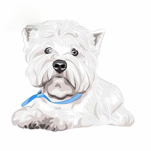 13/17 cm West Highland Terrier Hund Aufkleber Auto Fahrrad Laptop Helm Westie Lustiges Tier wasserfeste Aufkleber M278 von WIRMEC