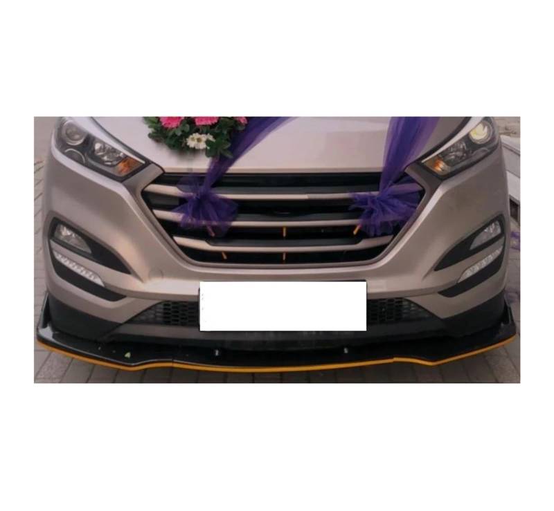 Spoiler Für Hyundai Für Tucson Körper Kit 3 Pcs Front Stoßstange Lip Spoiler Splitter Diffusor Klappe Auto Schutz Dekorative Frontspoiler(Gelb) von WIRMEC