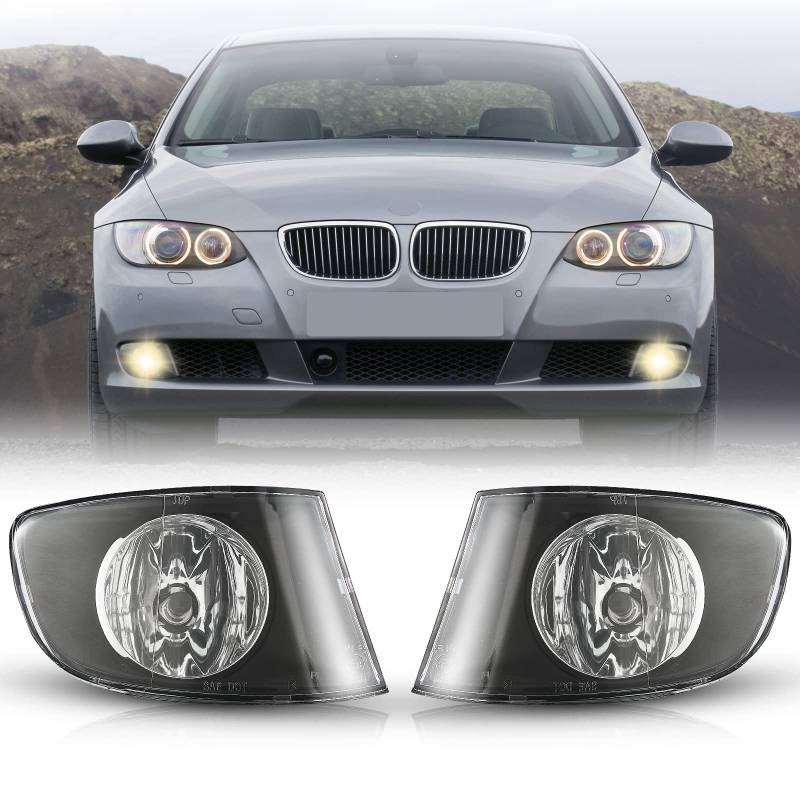 Nebelscheinwerfer passt für BMW e92 nebelscheinwerfer 3 Series (CPE/CONV) (E92/E93) 06/2006-10/2013 For standard bumper Ein Paar Nebelscheinwerfer Transparent Linse H8 12V 35W WISCOL von WISGOL