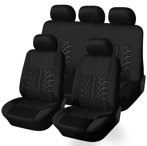 WITH001 Auto Sitzbezüge für BMW E91 3 Series Touring 318i 320i 318d 320d, Bequem und Atmungsaktiv Stoff Seat Schonbezüge Innenraum Auto-Schonbezüge Zubehör,B Black von WITH001