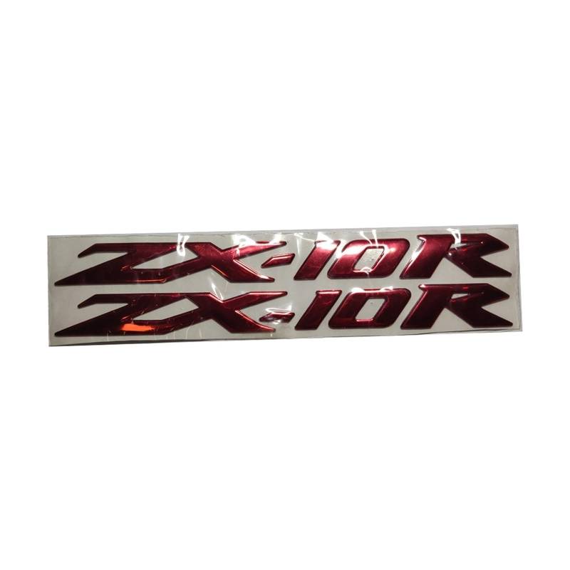 Für Ninja Serie ZX10R Motorrad 3D Emblem Abzeichen Aufkleber Tank Ninja ZX-10R Aufkleber (Farbe : ROT) von WITTSY