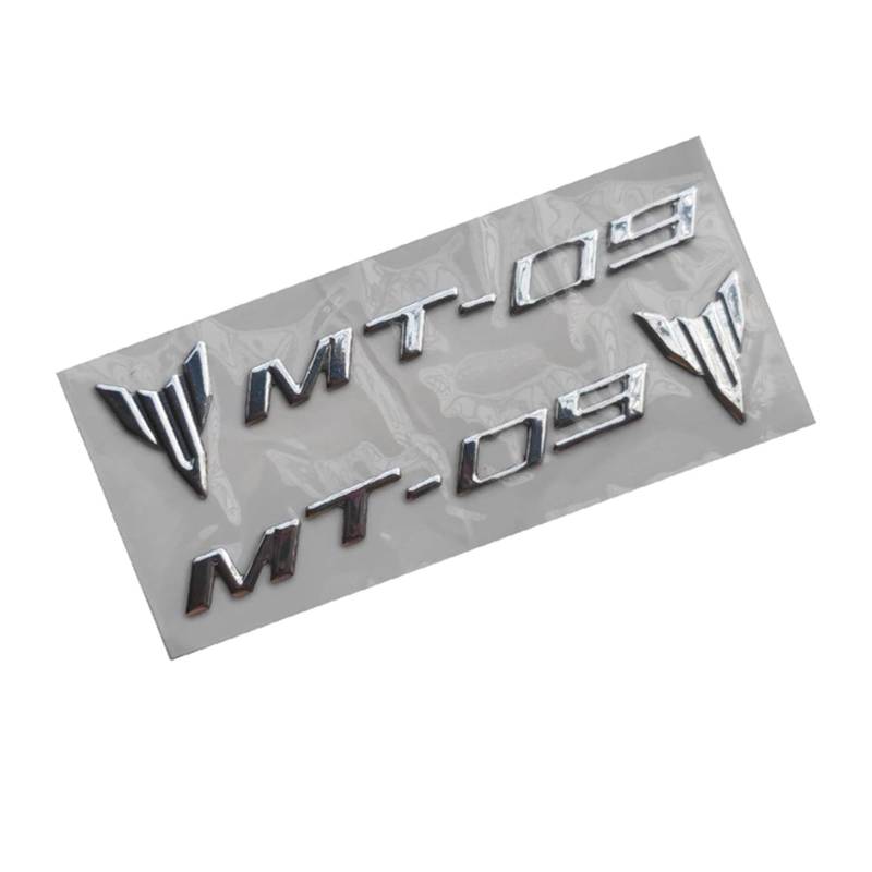 Für Yamaha MT03 MT07 MT09 MT10 MT 09 MT 07 Motorrad 3D Emblem Abzeichen Aufkleber Tank MT-03 MT-07 MT-09 MT-10 Aufkleber (Farbe : MT-09 Silver) von WITTSY