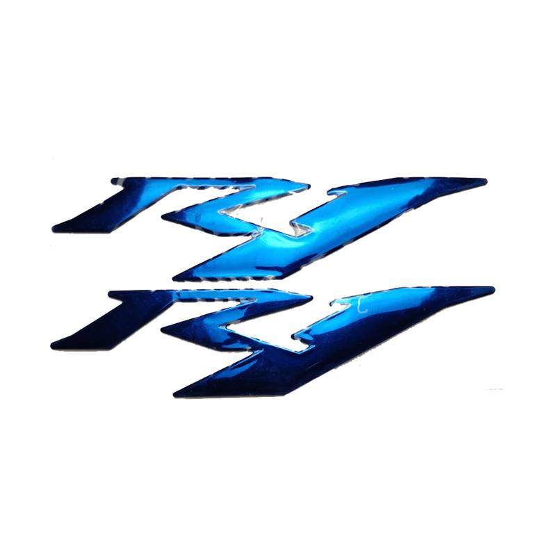 Für Yamaha YZF-R1 Motorrad 3D Emblem Abzeichen Aufkleber Tank Rad Aufkleber Reflektierende Aufkleber (Farbe : BLAU) von WITTSY