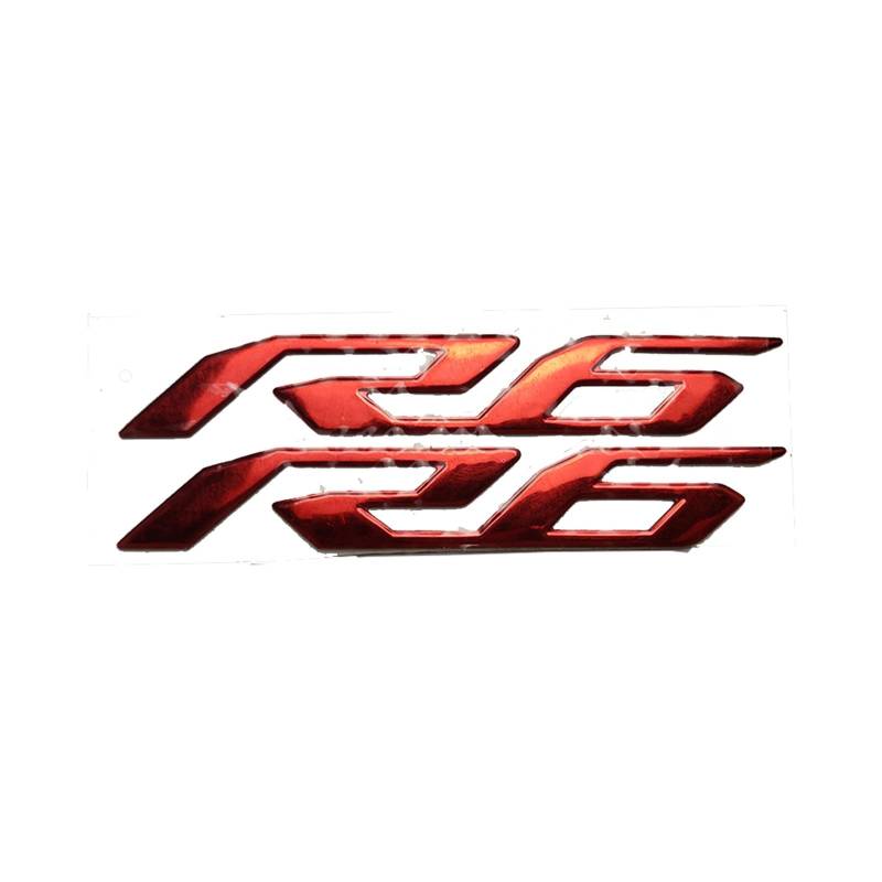 Für Yamaha YZF-R6 Motorrad 3D Emblem Abzeichen Aufkleber Tank Rad Aufkleber Reflektierende Aufkleber (Farbe : ROT) von WITTSY