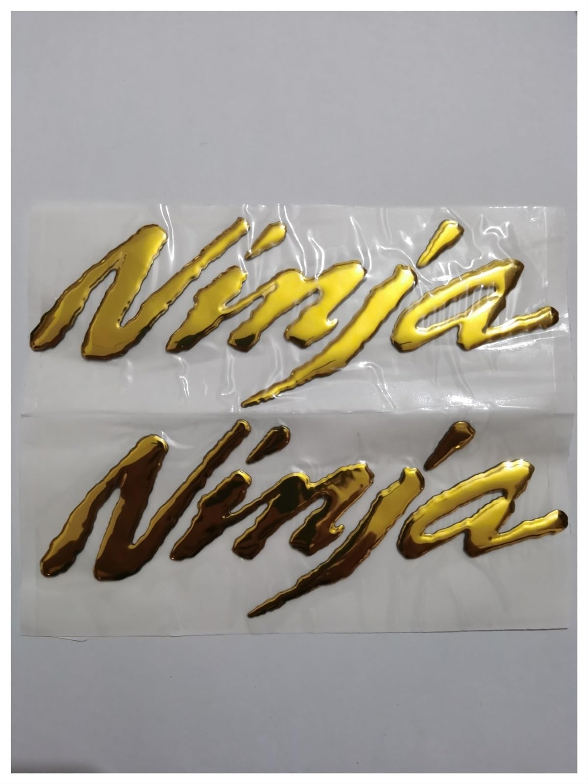 Motorrad 3D Emblem Abzeichen Aufkleber Tank Rad Ninja Aufkleber Für Ninja 250R 300R ZX6R 636 ZX10R Z800 Z1000 ZX7R 9R ZX12R ZX14R (Farbe : Gold) von WITTSY