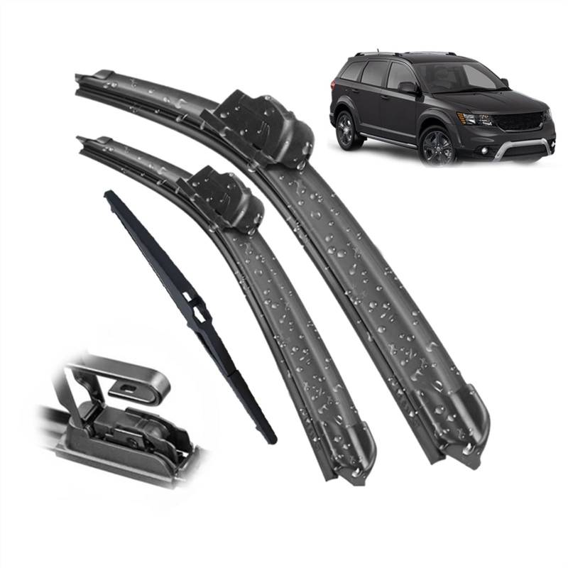 Scheibenwischerteile Für Dodge Für Journey 2008-2018 2017 2016 Scheibenwischer Vorne Und Hinten Wischerblätter Set Kit Windschutzscheibe Windschutzscheibe 24 "18" 12 " von WITTSY