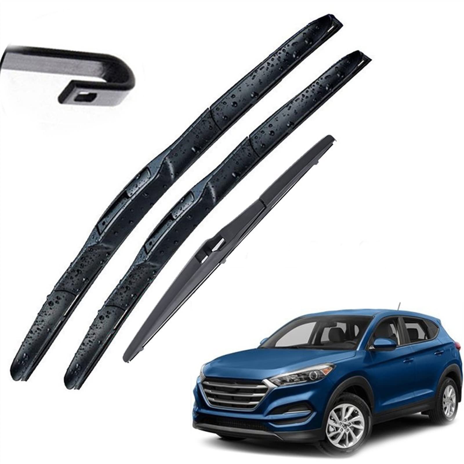 Scheibenwischerteile Für Hyundai Für Tucson TL 2016 2017 2018 2019 2020 Wischer Vorne Hinten Windschutzscheibe Wischerblätter Set 26 "16" 14 " von WITTSY