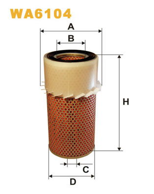 Luftfilter WIX WA6104 von WIX