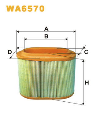 Luftfilter WIX WA6570 von WIX