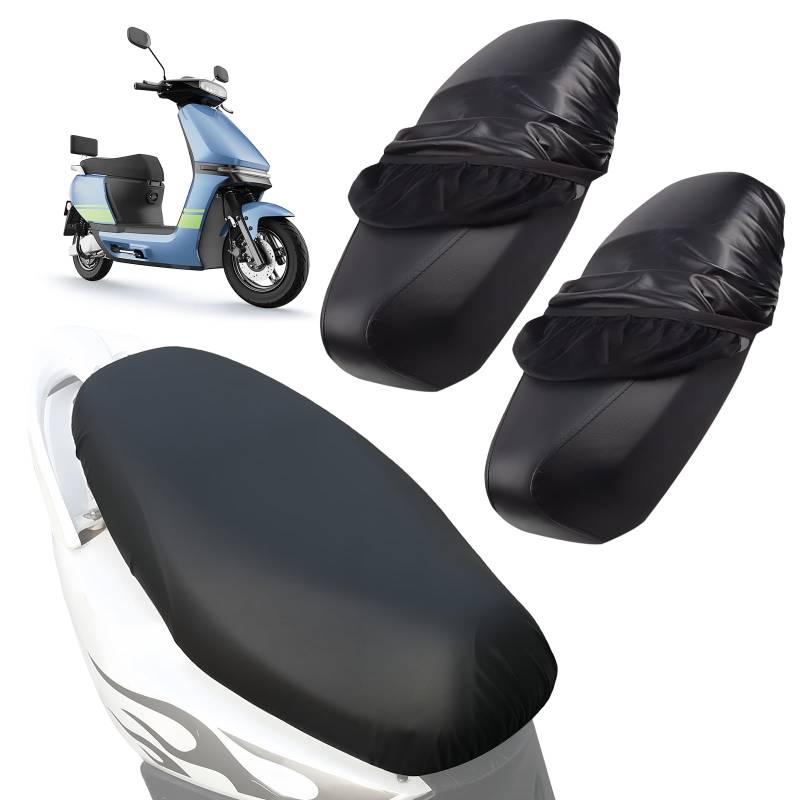 WIYETY Motorrad Sitzbezug Roller Sitzbankbezug：2 Motorrad Sitzbankbezug Univeral, Elastische Motorrad Sitzbezug Wasserdicht Regen Staub Sonnenschutz für Motorrad Sitzschutz von WIYETY