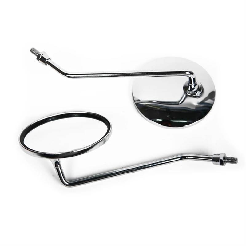 Motorrad Spiegel 2 teile/para Universal Motorrad Rückspiegel Runde Form Rearview Außenspiegel for Motorrad Mit 8mm Schraube FüR Motorrad Scooter(Long Rod) von WJLYDM