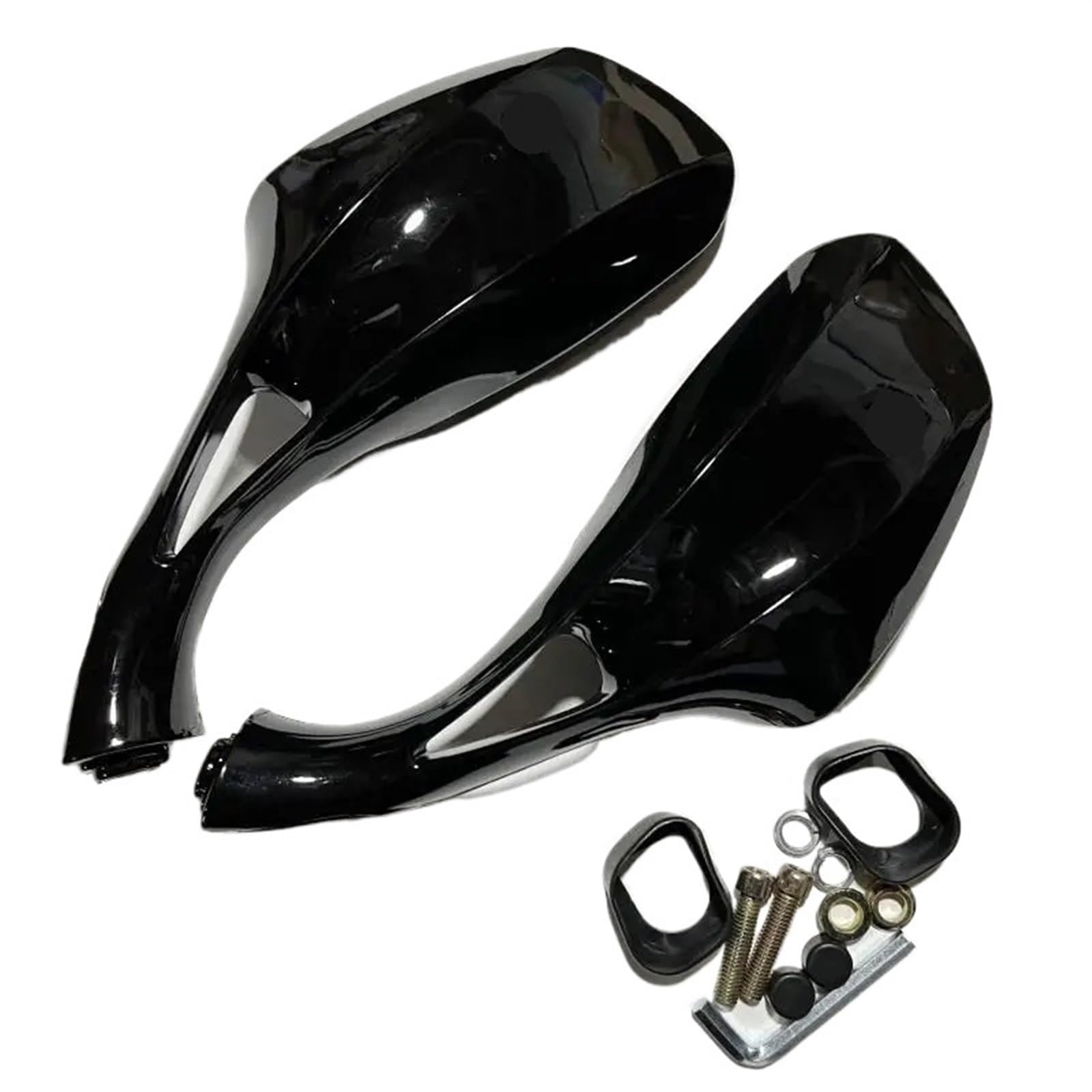 Motorrad Spiegel Seitenspiegel mit 8-mm-Gewinde for Elektroroller-Fahrrad 50 cc, 125 cc, 150 cc, 250 cc, modifizierte Rückspiegel, Universalmodell FüR Motorrad Scooter(Black) von WJLYDM