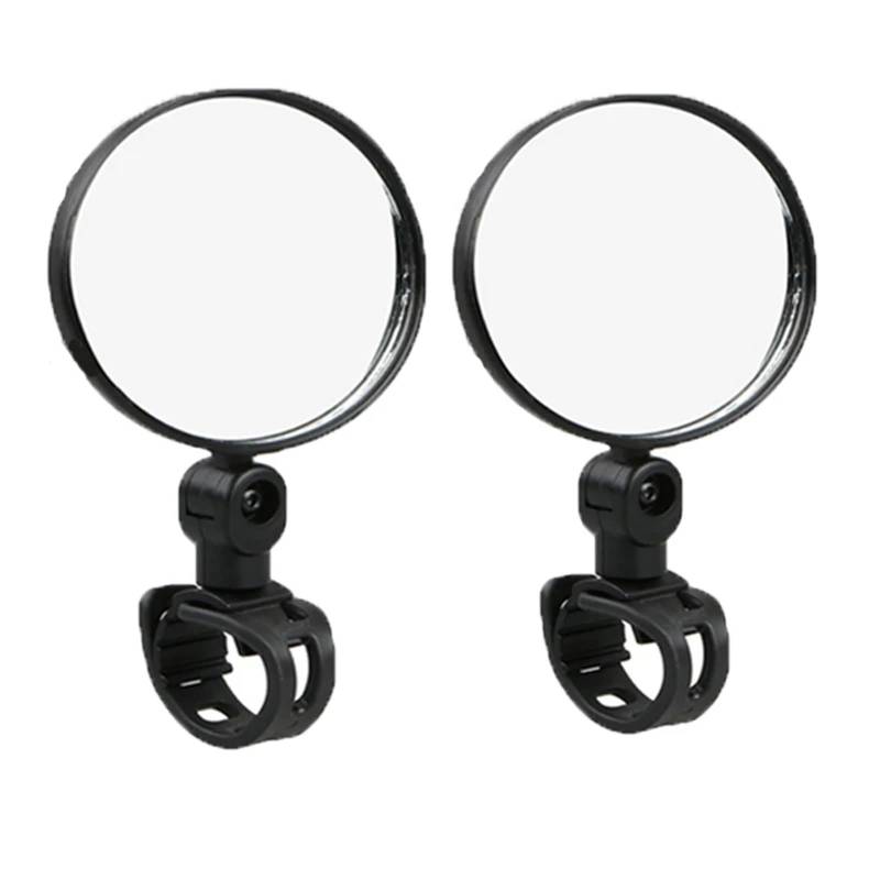 Motorrad Spiegel Universal Fahrradspiegel Lenker Rückspiegel for Fahrrad Motorrad Rotation Einstellbar for Fahrradfahren Fahrradspiegel FüR Motorrad Scooter(2pcs Tybe A) von WJLYDM