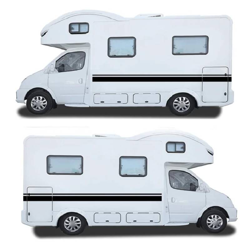 10m Auto Aufkleber Streifen Grafik, für Wohnmobil Horsebox Caravan Wohnmobil Wohnmobil Van Body Line Dekor Vinyl Aufkleber Zubehör von WJSXEQF