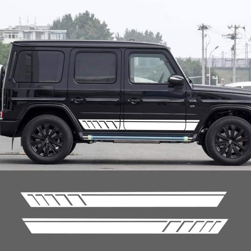 2pcs Auto Tür Seite Aufkleber, für Mercedes Benz G Glas G55 G63 AMG W463 G500 Klasse G350D Dekor PVC Vinyl Aufkleber Auto Zubehör von WJSXEQF