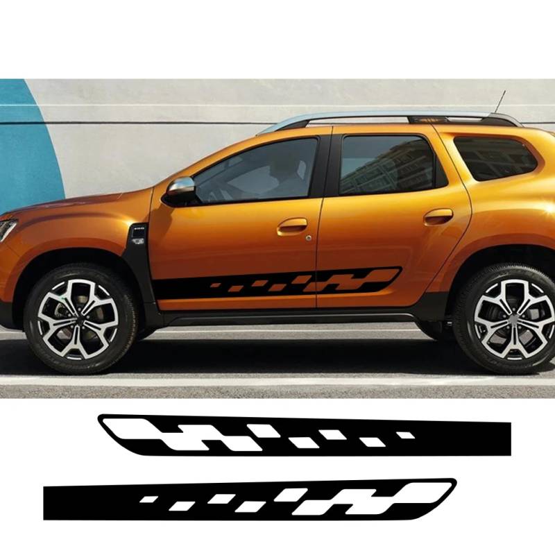 2pcs Car Door Side Stickers,for Renault Dacia Duster DIY Auto Vinyl Film Graphics Styling Decals Automobile Tuning Accessories von WJSXEQF