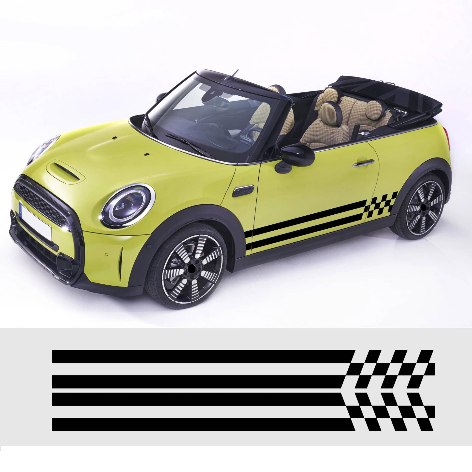 Auto Lange Seite Streifen Aufkleber anwenden, für Mini Cooper R56 R57 R58 R50 R52 R53 R59 R61 Countryman R60 F60 F55 F56 Auto Zubehör von WJSXEQF