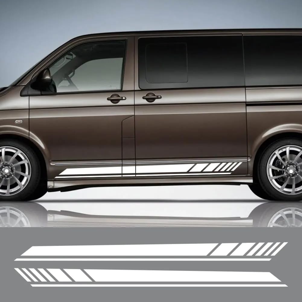 Autoaufkleber, für VW Transporter T4 T5 T6 Wohnmobil, Lange Streifen, Seitengrafiken, Vinyl-Aufkleber, Auto-Tuning-Zubehör von WJSXEQF