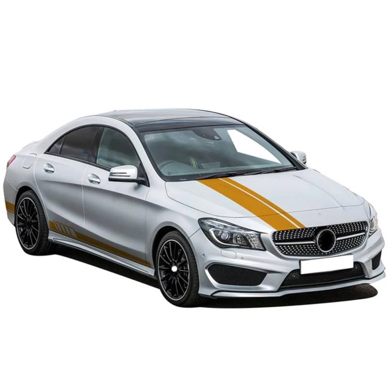 Edition AMG Motorhaubenaufkleber Seitenstreifen Rockaufkleber, für M=ercedes B=ENZ CLA Klasse CLA 45 35 C117 W117 X117 C118 X118 Zubehör von WJSXEQF