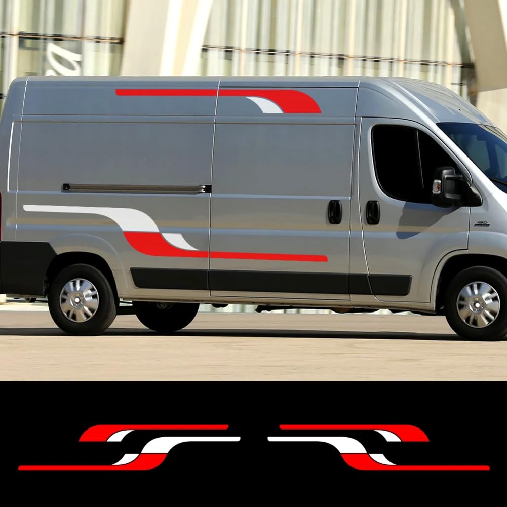 Seitenaufkleber für Autotüren, Vinyl, universell, für Citroen, für Relay, für Jumper, für FIAT Ducato, für Peugeot, für M=ercedes B=ENZ Sprint, für Ford Transit von WJSXEQF