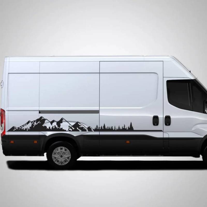 Seitenaufkleber für Autotüren, für I=VECO, für Daily Camper Van Wohnmobil Caravan Grafiken Mountain Vinyl Dekor Aufkleber Auto-Tuning-Zubehör von WJSXEQF