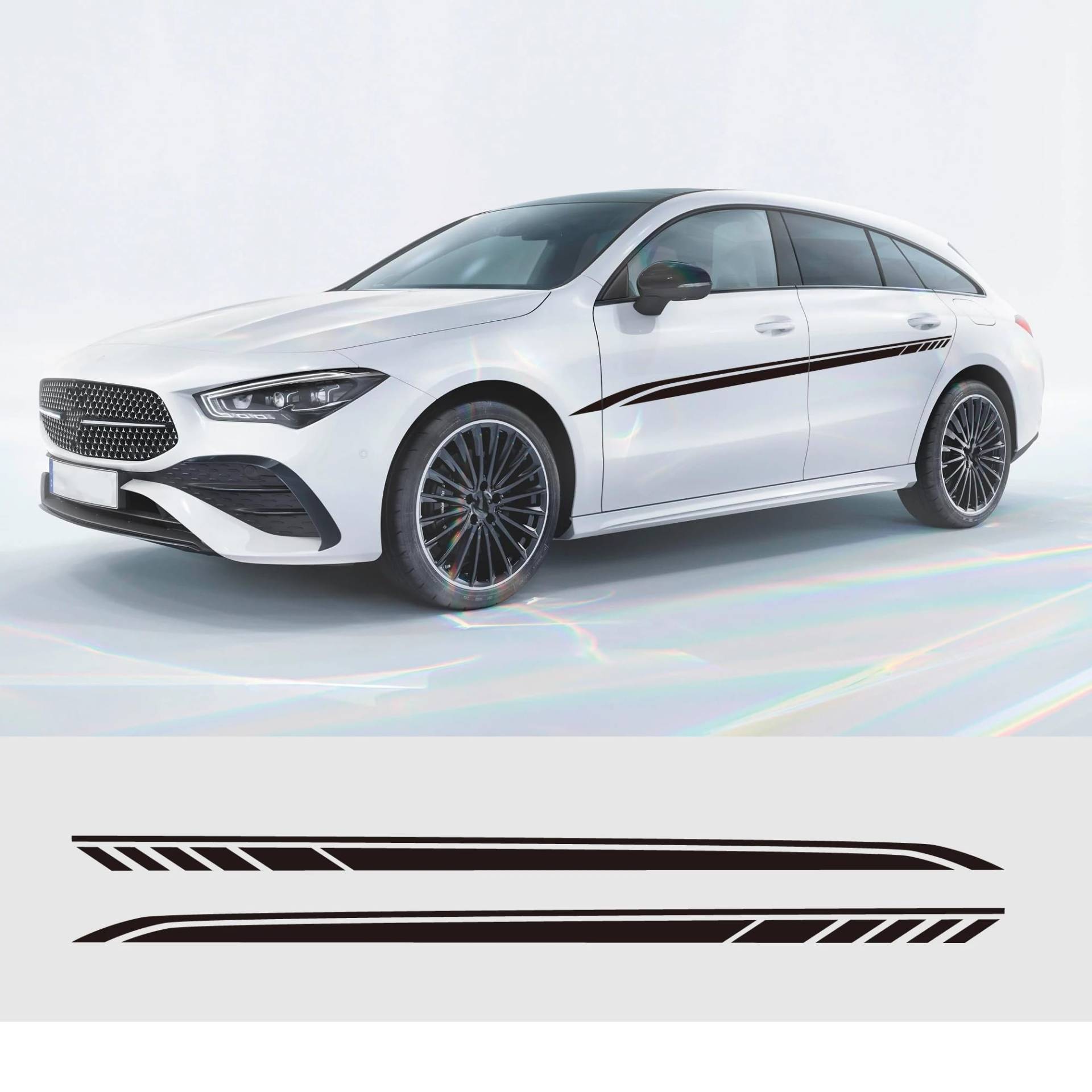 Universal Car Door Side Long Stripe PVC Stickers Vinyl Film Decals Body Decoration Auto Tuning Accessories Fit,for All Models von WJSXEQF