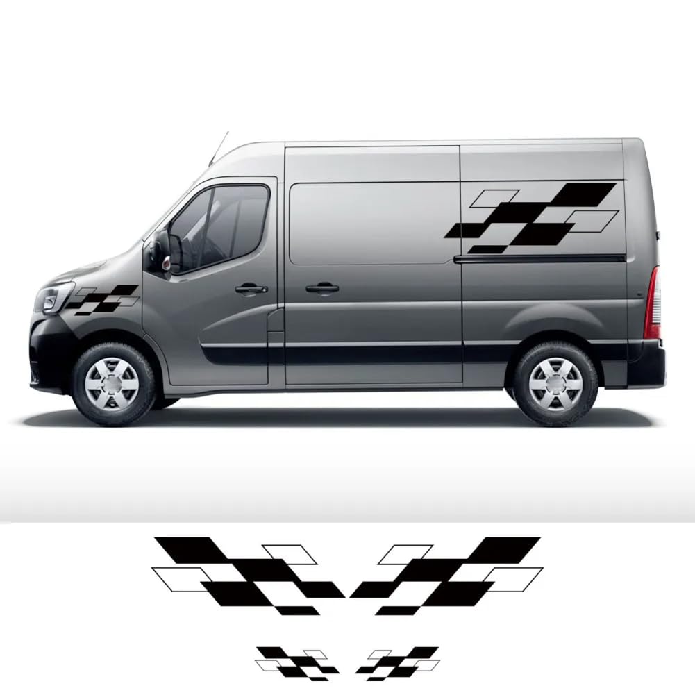 Van Body Side Stickers,for Renault Master,for Nissan NV400,for Opel Vauxhall Movano Car Camper Graphics Decals Auto Tuning Accessories von WJSXEQF