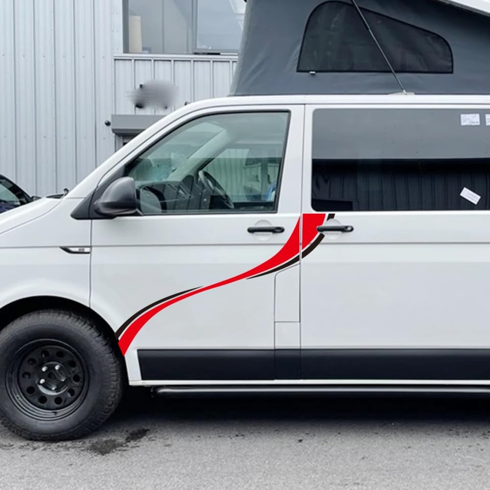 Van Graphics Stripes Stickers Car Camper Cargo Caravan Vinyl Camping Decal,for Mercedes Benz Citan Vito,for VW Transport von WJSXEQF