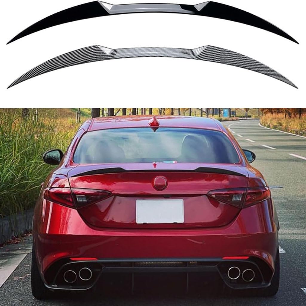 Auto Heckspoiler Spoiler Für Alfa Romeo Giulia 2015+,Flügel Lippe Spoiler Kofferraum Spoiler Auto Heckflügel Heckflügel Lippe Zubehör,Black von WJWZZGYL