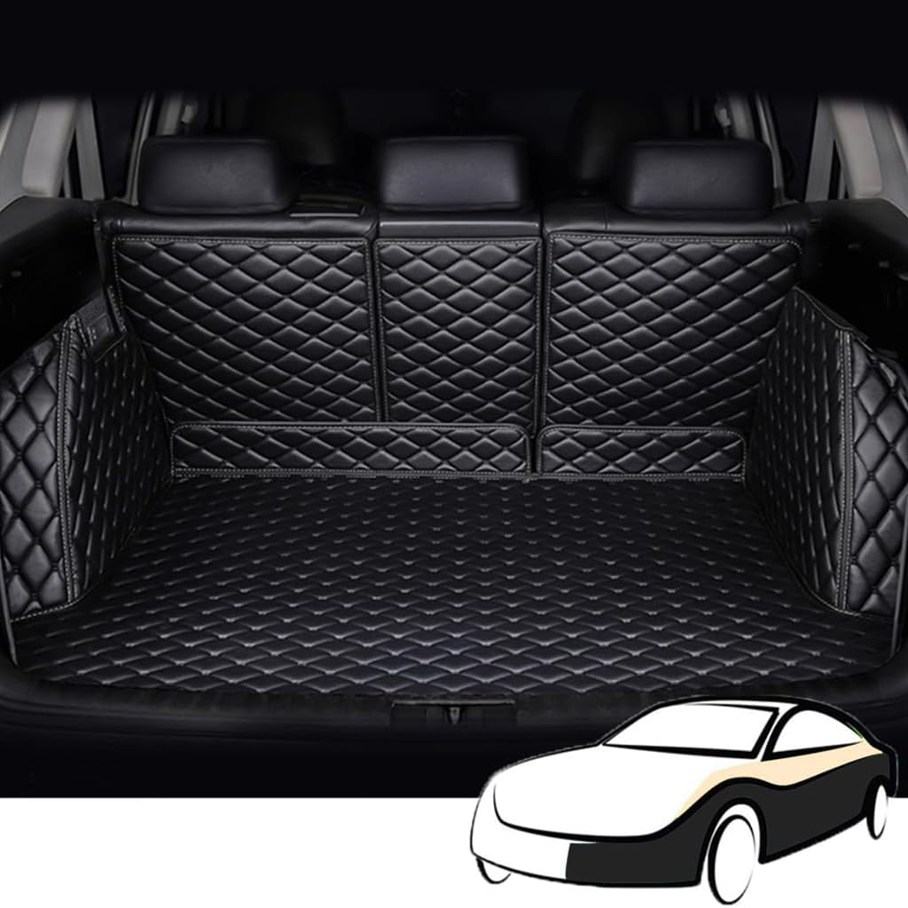 Kofferraummatte Auto für Acura RDX 2010-2018,Wasserdicht rutschfest Kofferraum Vollständige Abdeckung Schutzmatten Autozubehör,Black Beige von WJWZZGYL
