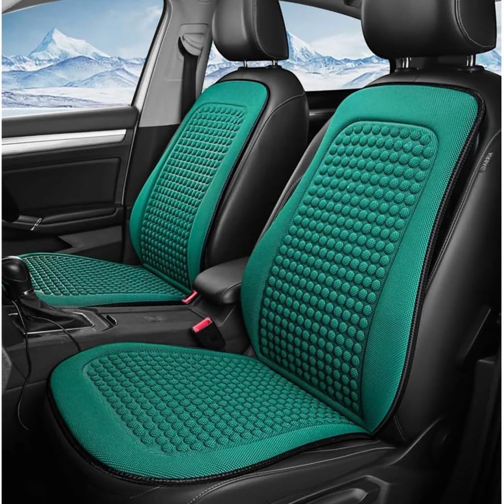 WJWZZGYL Autositzbezug für Ford Edge 2009-2013, kühles Sitzkissen aus Eisseide Sommerkühlung Autositz-Schutzkissen atmungsaktives Kissen,Green-2 Pieces von WJWZZGYL