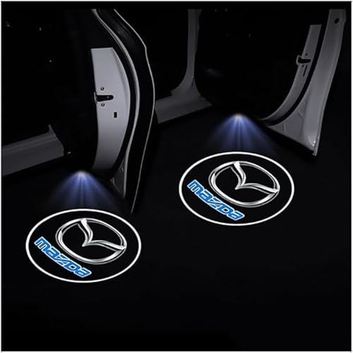 2 Stück WillkommensLicht Auto Türbeleuchtung Logo für Mazda 3 5 6 CX5 CX30 CX3 MX5, HD Autotür Lichter Logo Projektor Auto Beleuchtung Zubehör,2pcs von WJYZDHBC