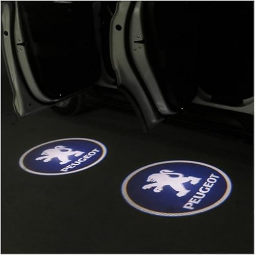 2 Stück WillkommensLicht Auto Türbeleuchtung Logo für Peugeot 3008 5008 GT SUV Allure 2017-2022 2023, HD Autotür Lichter Logo Projektor Auto Beleuchtung Zubehör,2pcs von WJYZDHBC