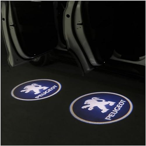 2 Stück WillkommensLicht Auto Türbeleuchtung Logo für Peugeot 3008 5008 GT SUV Allure 2017-2022 2023, HD Autotür Lichter Logo Projektor Auto Beleuchtung Zubehör,4pcs von WJYZDHBC