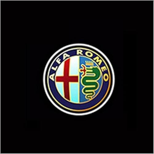 WJYZDHBC 2 Stück WillkommensLicht Auto Türbeleuchtung Logo für Alfa Romeo Giulietta Giulia Mito Stelvio, HD Autotür Lichter Logo Projektor Auto Beleuchtung Zubehör,4pcs von WJYZDHBC