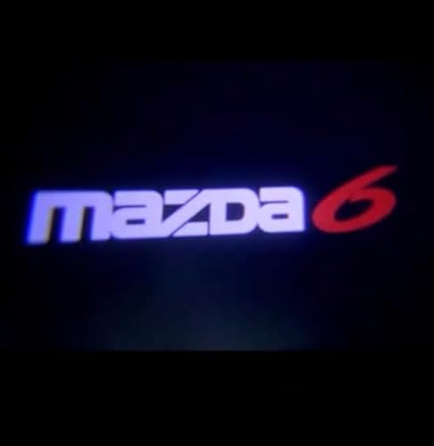 WJYZDHBC 2 Stück WillkommensLicht Auto Türbeleuchtung Logo für Mazda 6 2004-2015, HD Autotür Lichter Logo Projektor Auto Beleuchtung Zubehör,4pcs von WJYZDHBC
