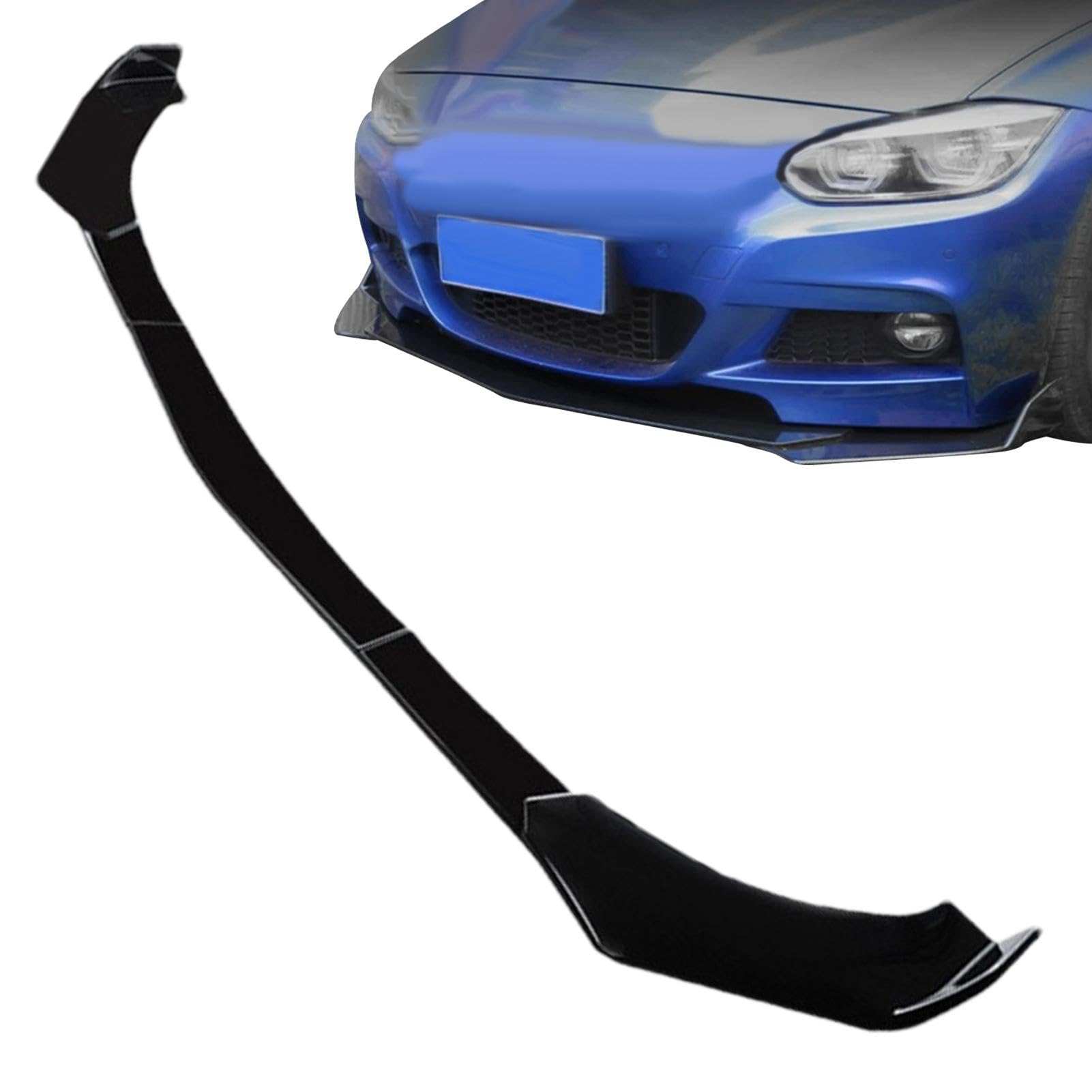 WJnflQN Frontstoßstange Lippe Splitter Spoiler - Stoßstange Lippe Splitter Body Kit Einstellbar Fünf Stufe - Leichte Frontkörper Schaufel Anti-Kollision Stoßstange Lippe Splitter Körper von WJnflQN